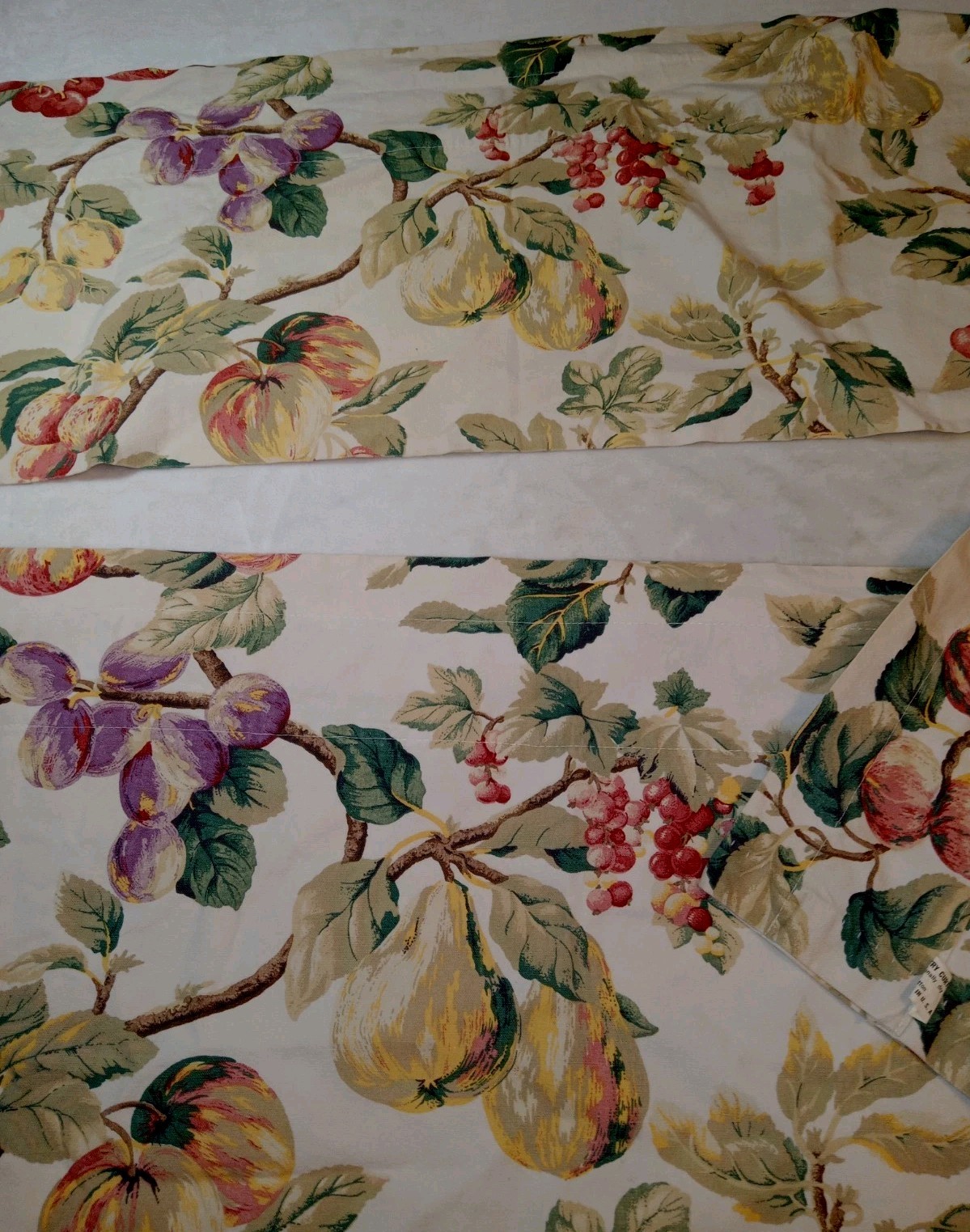 VTG Authentic Country Curtains Brand Valances French Country Fruit 100%Cotton