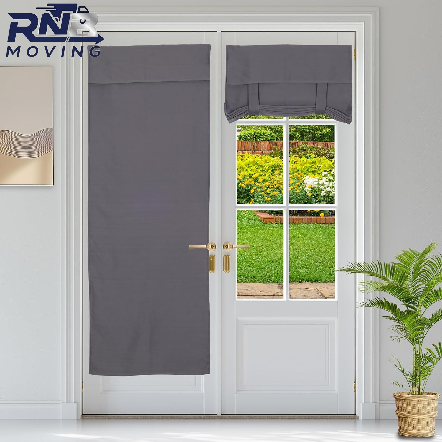 Blackout Door Curtain Blinds Privacy Thermal Insulated 1 Panel W26Xl40,Dark Grey