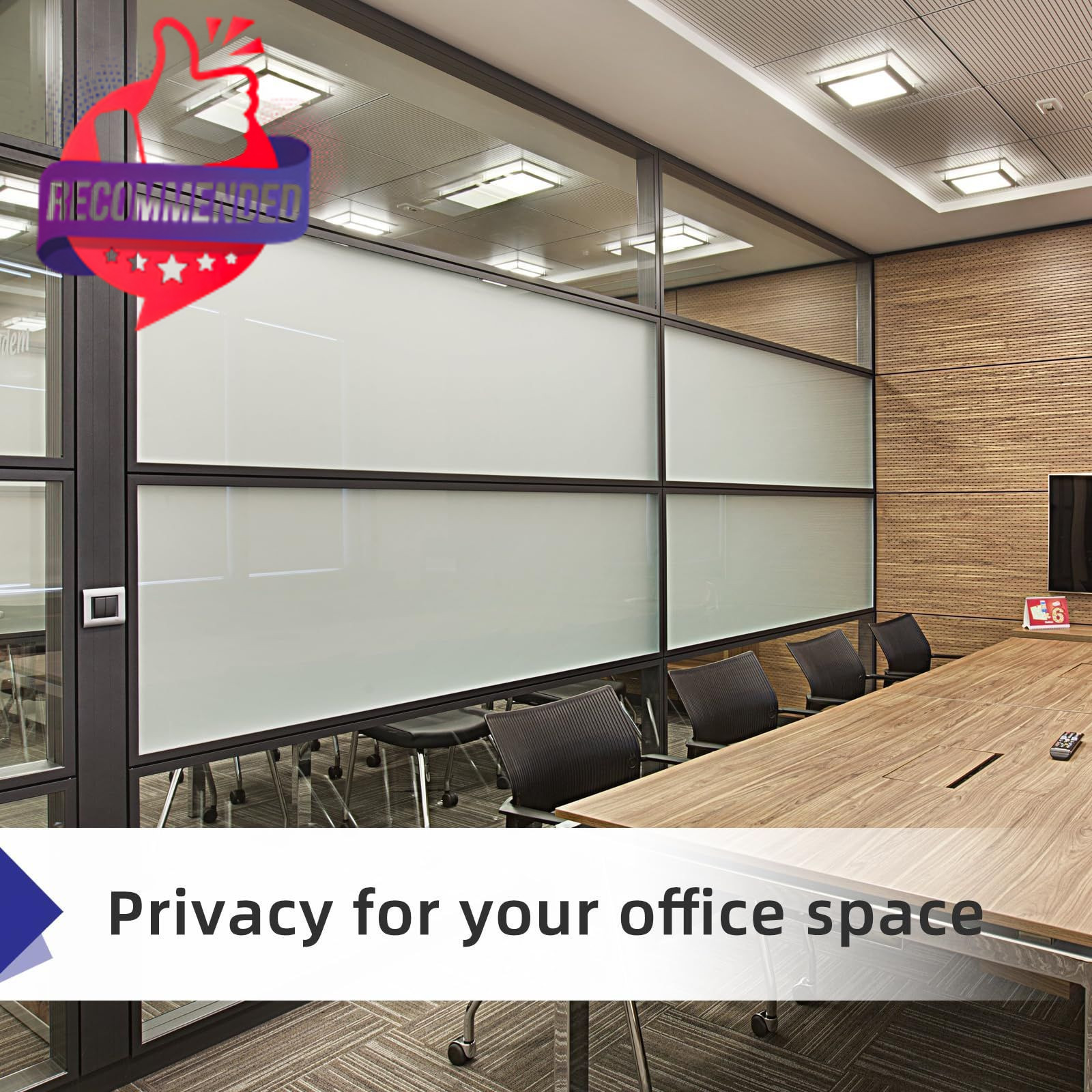 Frosted Glass Window Privacy Film, Static 17.5 Inch x 6.5 Feet, Pure