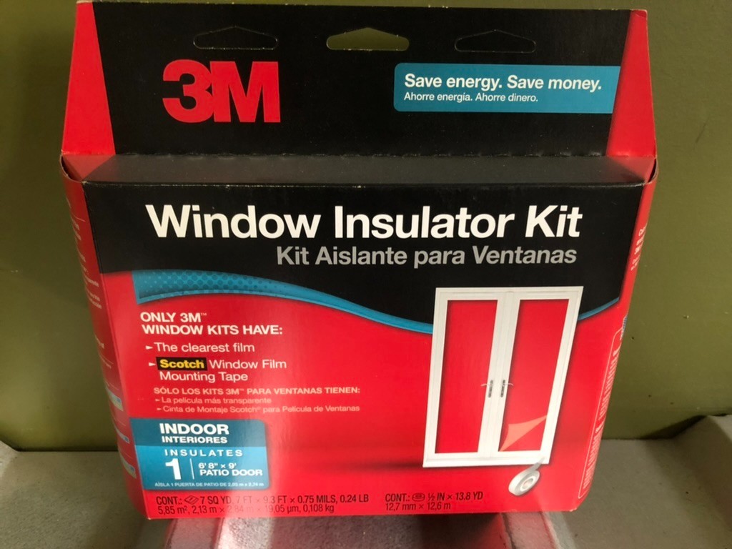 3M Outdoor Patio Door Clear Insulation Kit Heat & Cold Window Insulation NEW