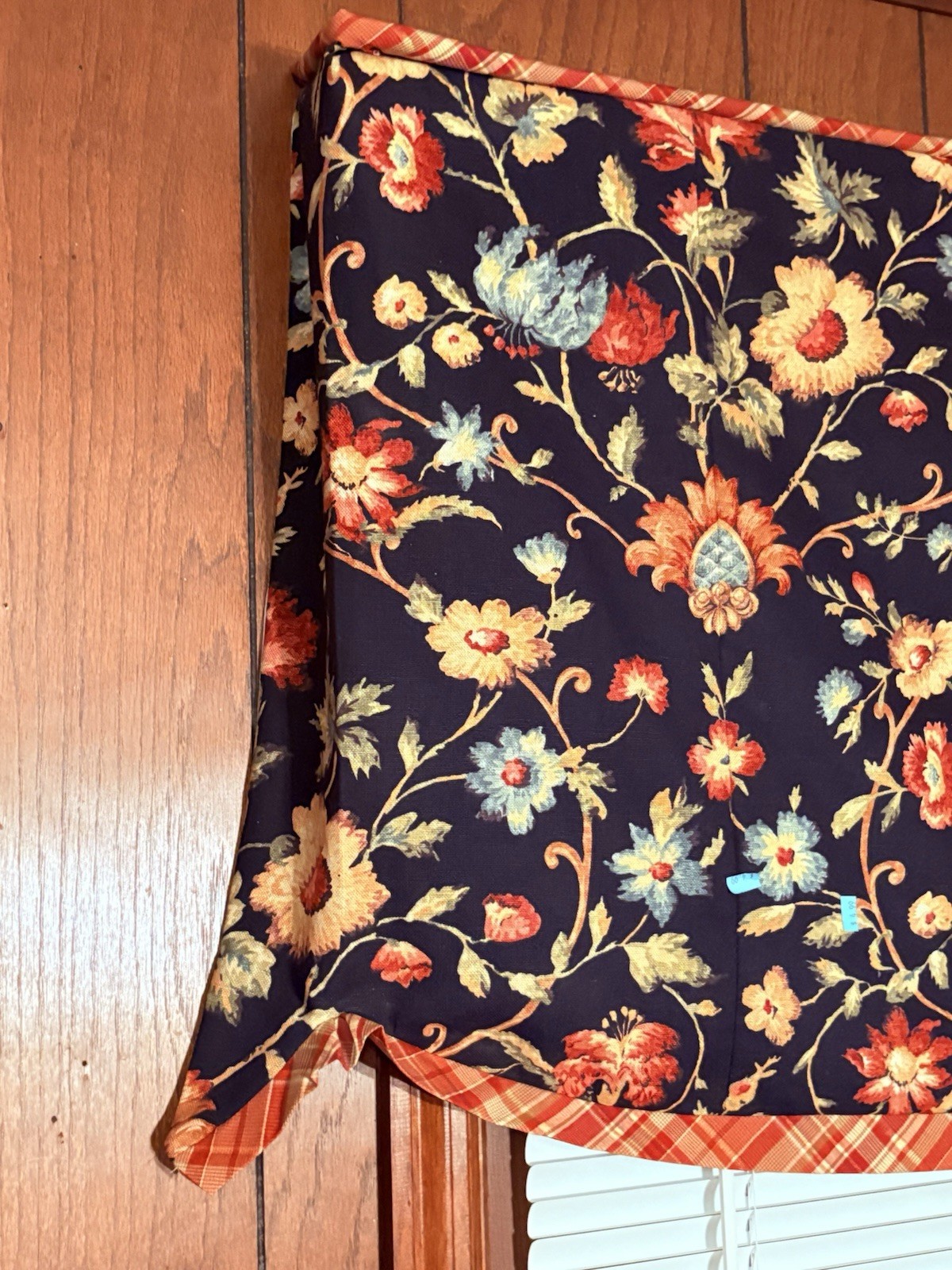 Board mounted Valance Floral DesignNavy Multicolor Custom 70″W x 25″ L 3 1/2″ D