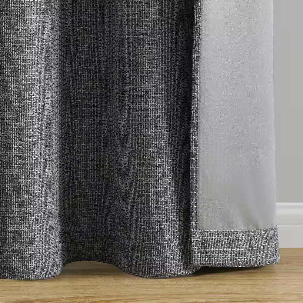 Morgan Gray 38 In. W X 84 In. L Grommet Room Darkening Curtain (Single Panel)