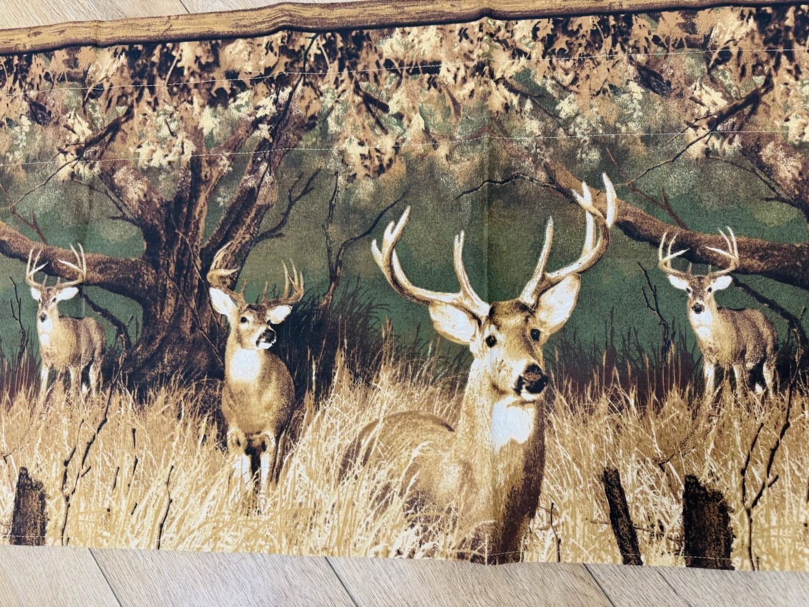 NEW Buck DEER Stag Field Trees WOODS Valance 20″ x 60 Bass Pro Shops ~ 3 AVAIL