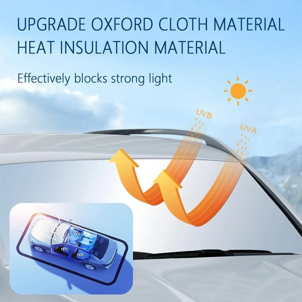 300T Thickened Automotive Glass Sunshade and Comes with Storage Bag,Keep Car Int