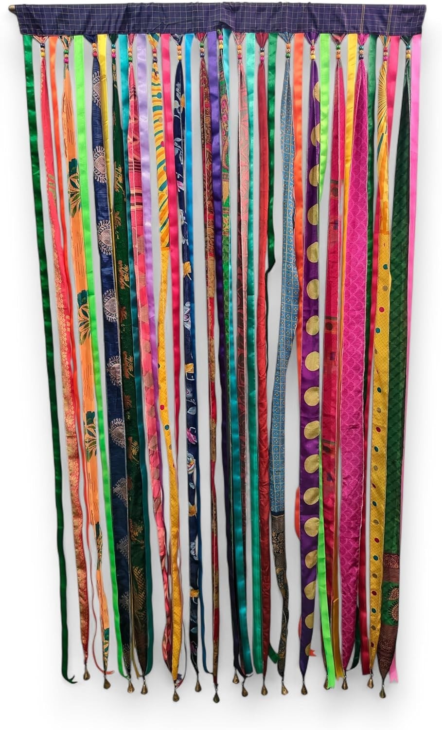 Handmade Boho Door Curtain 45X80 Inch – Colorful Recycled Sari Patchwork Panel