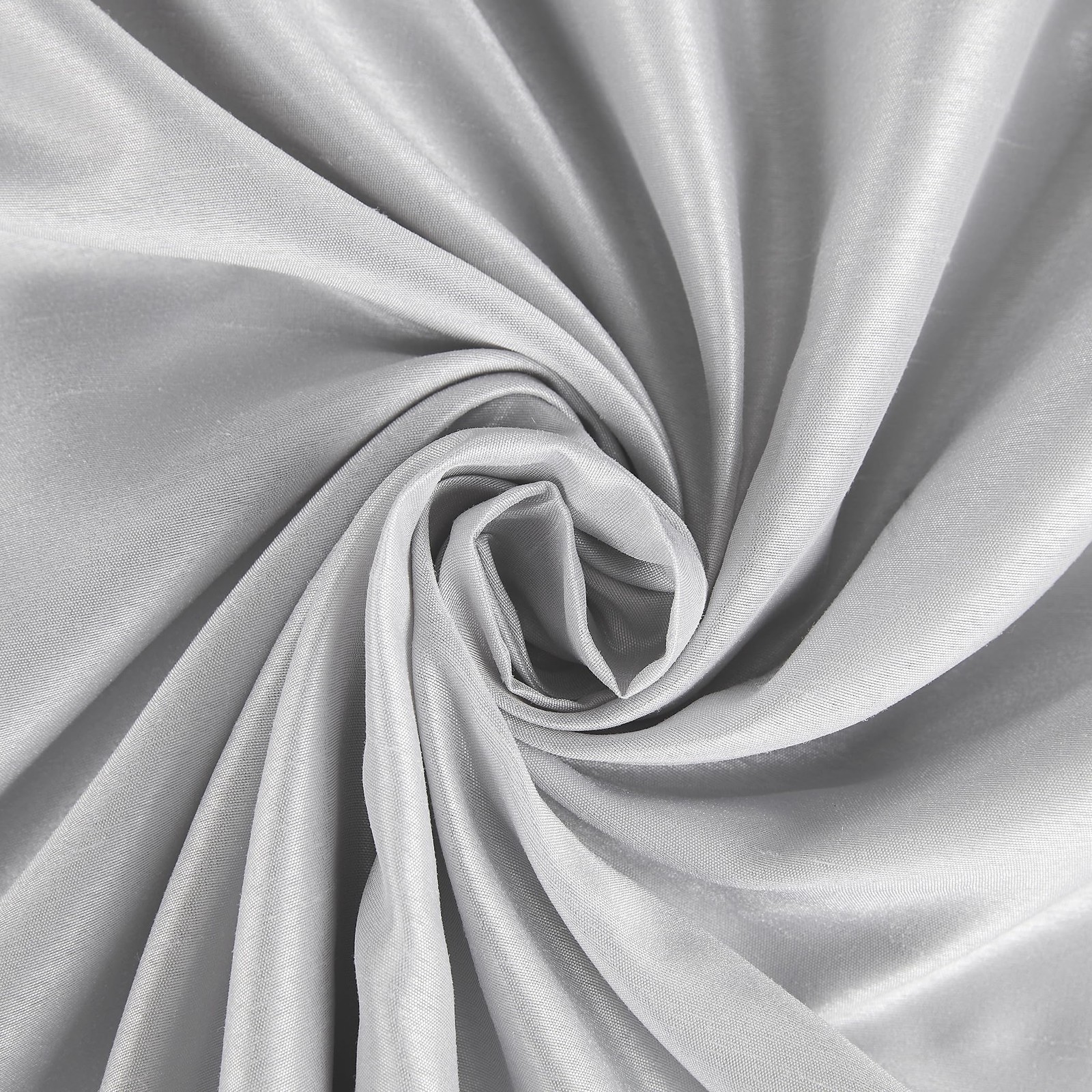 Sun Zero Greyson Faux Dupioni Silk 50″W x 63″L (Pack of 1), Chrome Gray