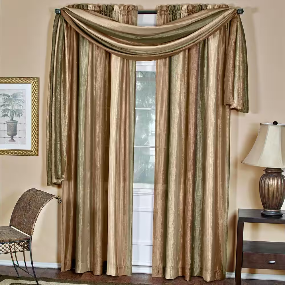 Ombre 50 In. W X 84 In. L Polyester Light Filtering Window Panel in Earth