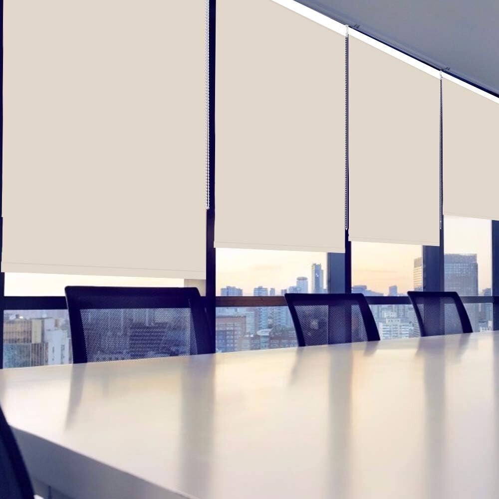 Blackout Roller Shades Window Blinds Room Darkening Curtain Waterproof Fabric