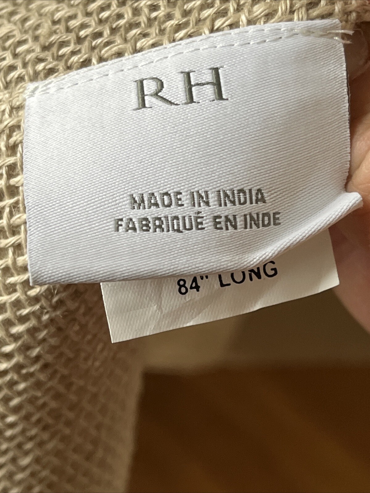 RH Open Weave Sheer Linen Panel – Pair- Color: Linen – 50 X 84 – Listing 2 of 2