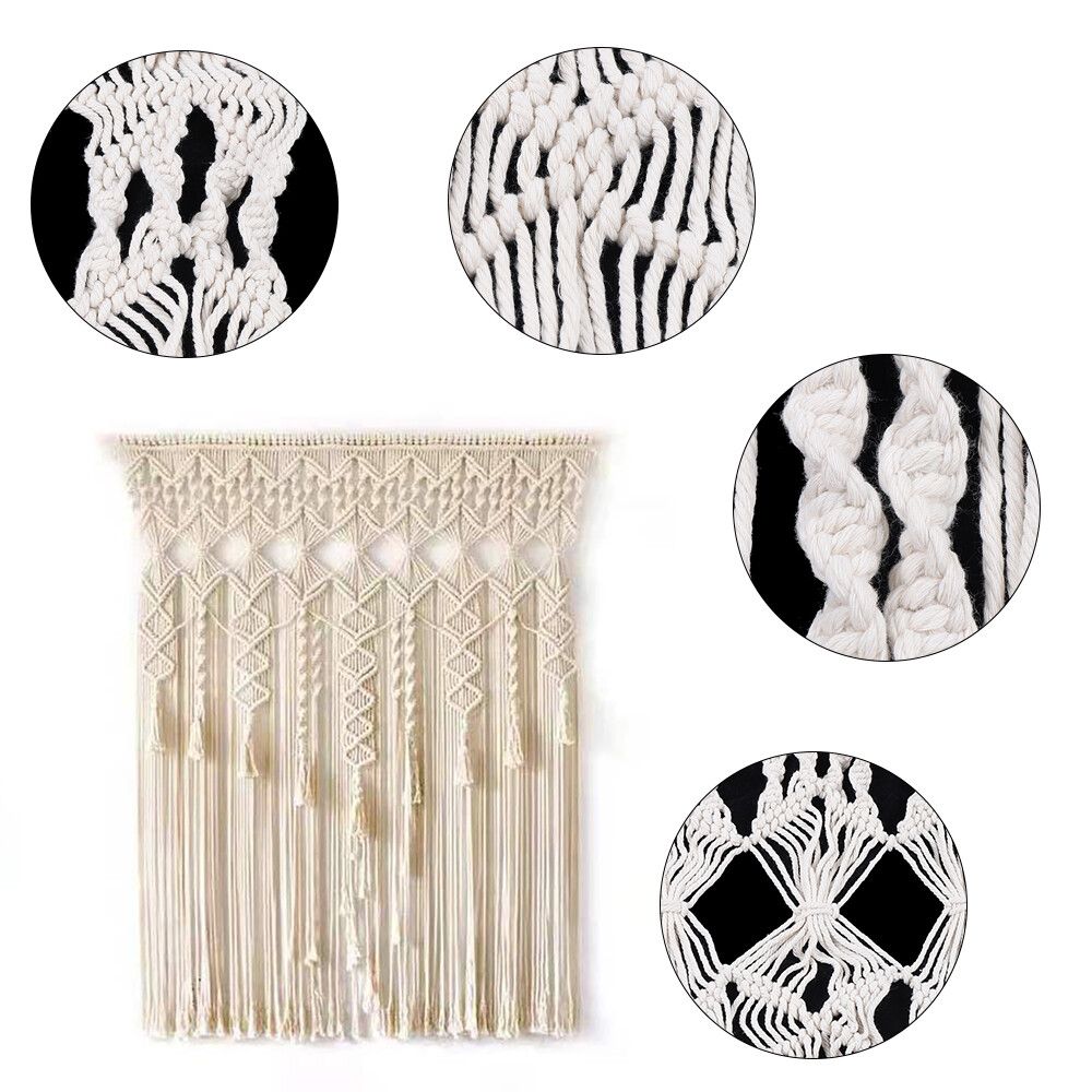 Cotton Macrame Woven Wall Hanging Tapestry Handmade Bohemian Boho Art Home Decor