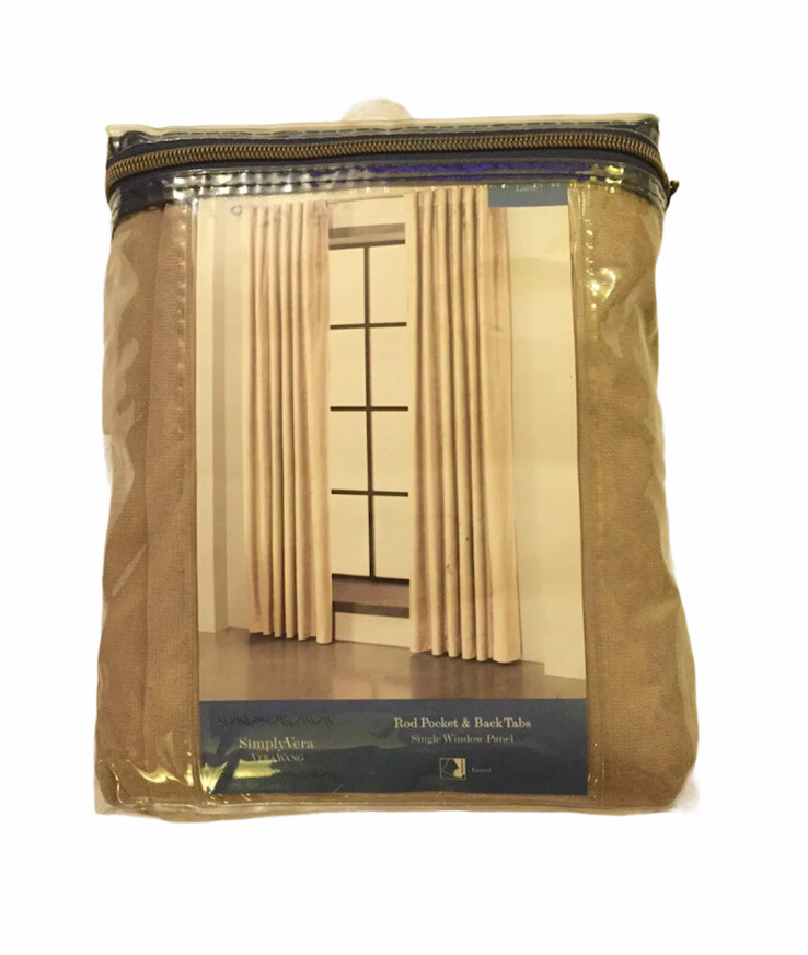 Simply Vera Wang Single Window Panel Lined Estate Latte Color 52×84 Inches