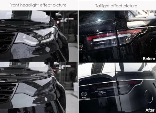 Headlight Taillight Tint Air-Release Vinyl Wrap Film 12″ x 4ft Light Black