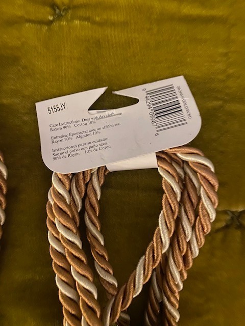 Gold And Beige 26″ Victorian Tieback Tassels For Drapes – New With Tags