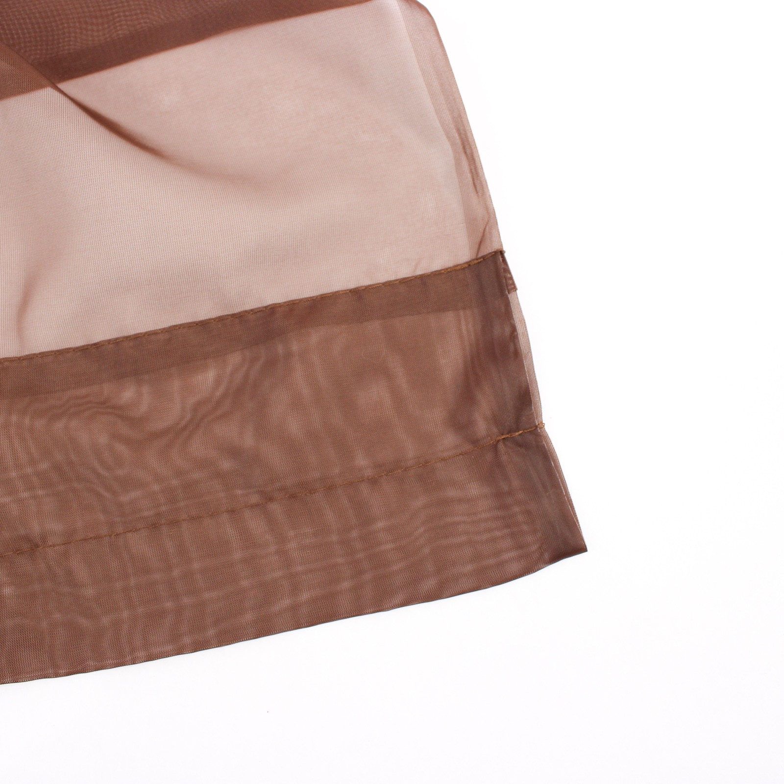 Unbranded Solid Chestnut Brown Color Sheer Curtains Simple 45″ x 60″