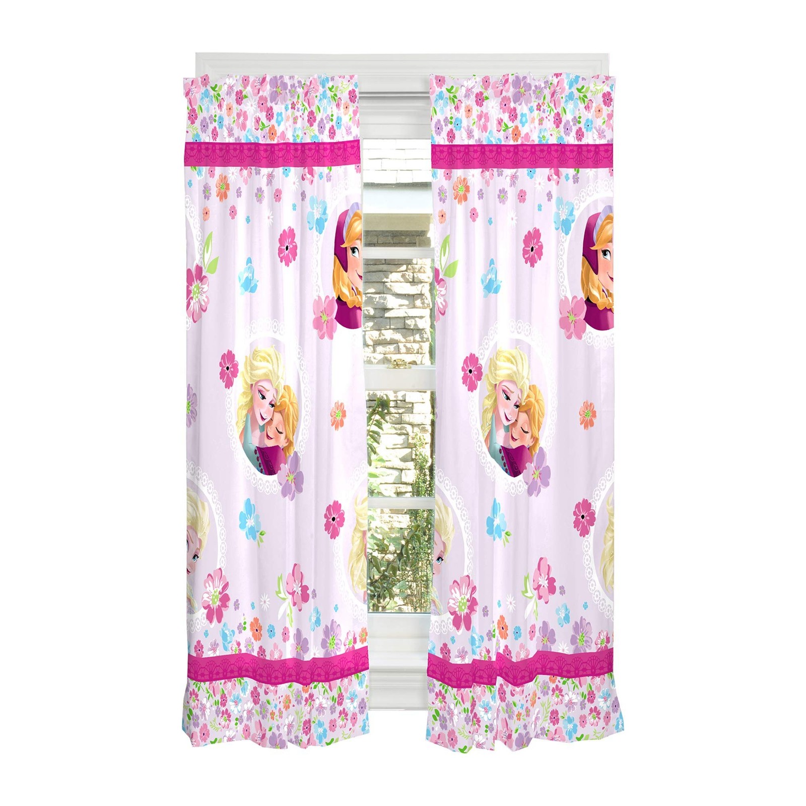 Disney Frozen Kids Window Panel Drapes Set, 82 in x 63 in.