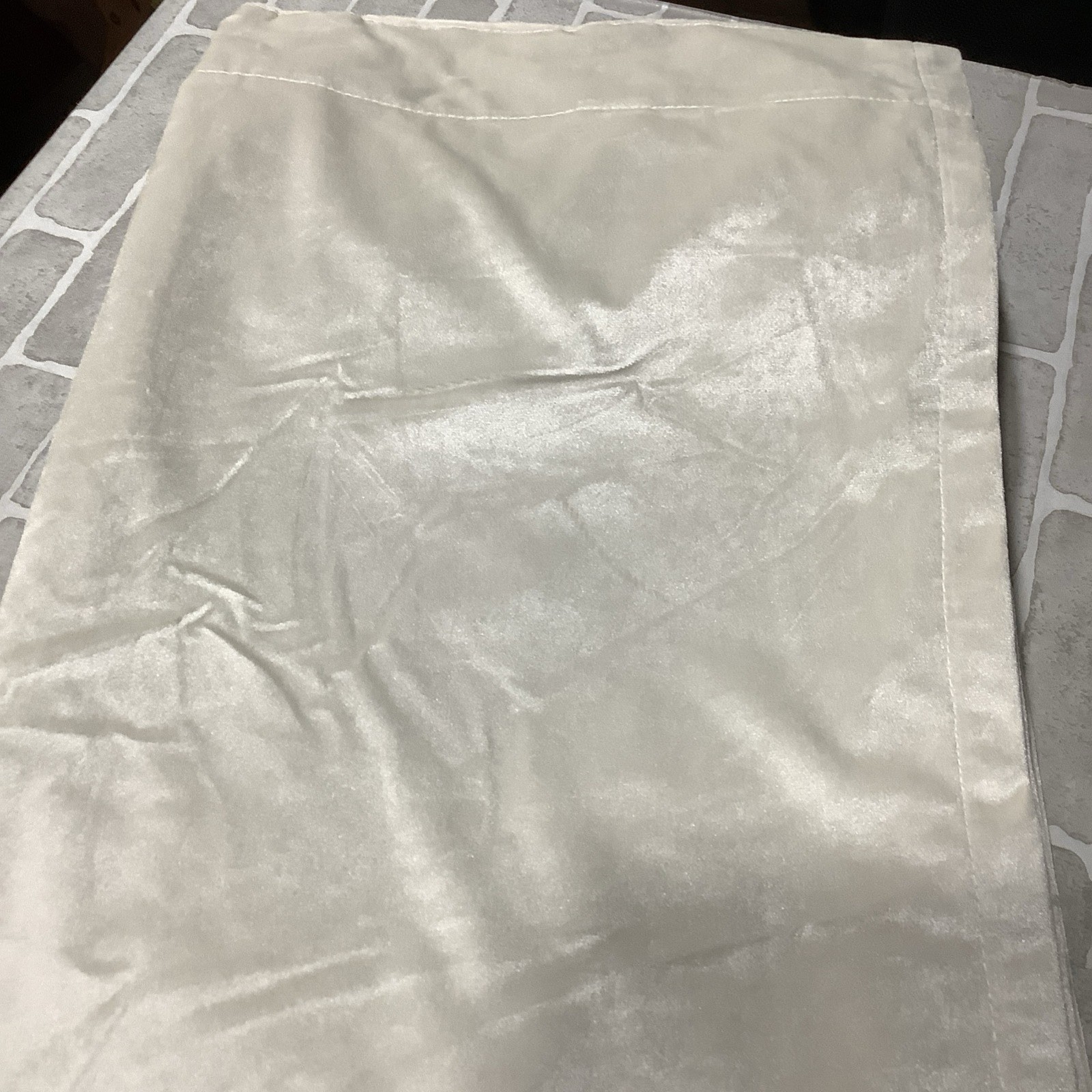 🌿 Poly Velvet Rod Pocket/Black Out Curtain Beige 52”X82” Set Of 2