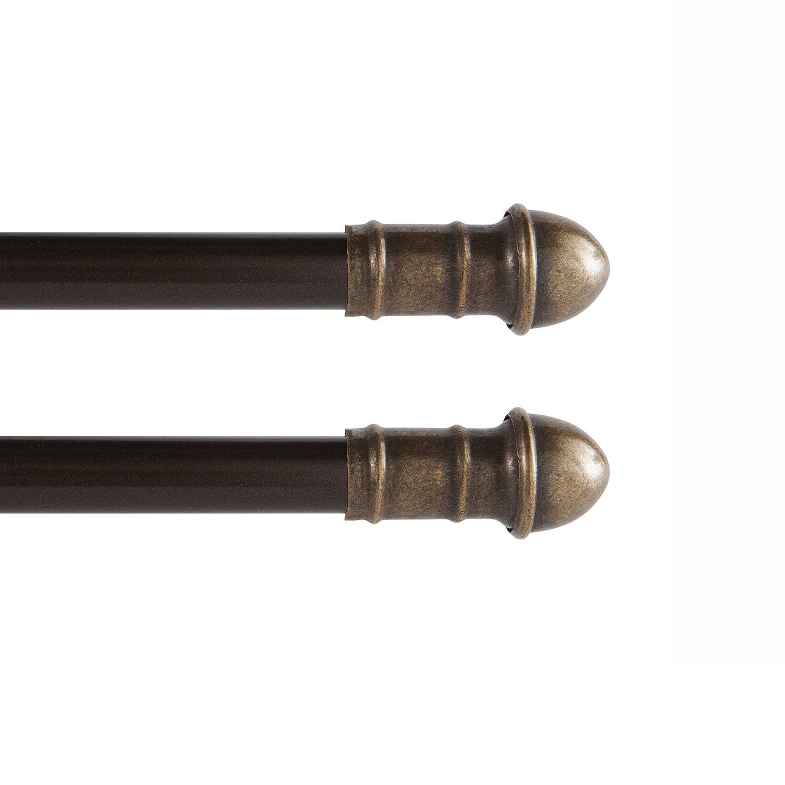 Interior Living 16-28 in. Adjustable Petite Café Curtain Rod, 2-Pack, 7/16 in…