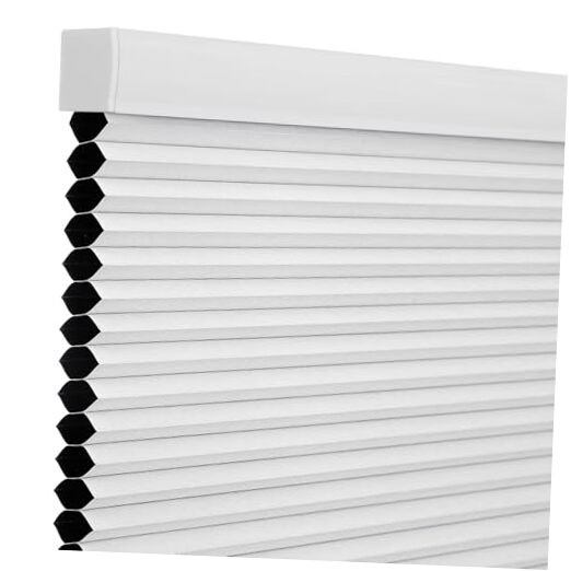 Blackout Blinds, Cordless Cellular Shades, 24″W x 64″H Blackout-white