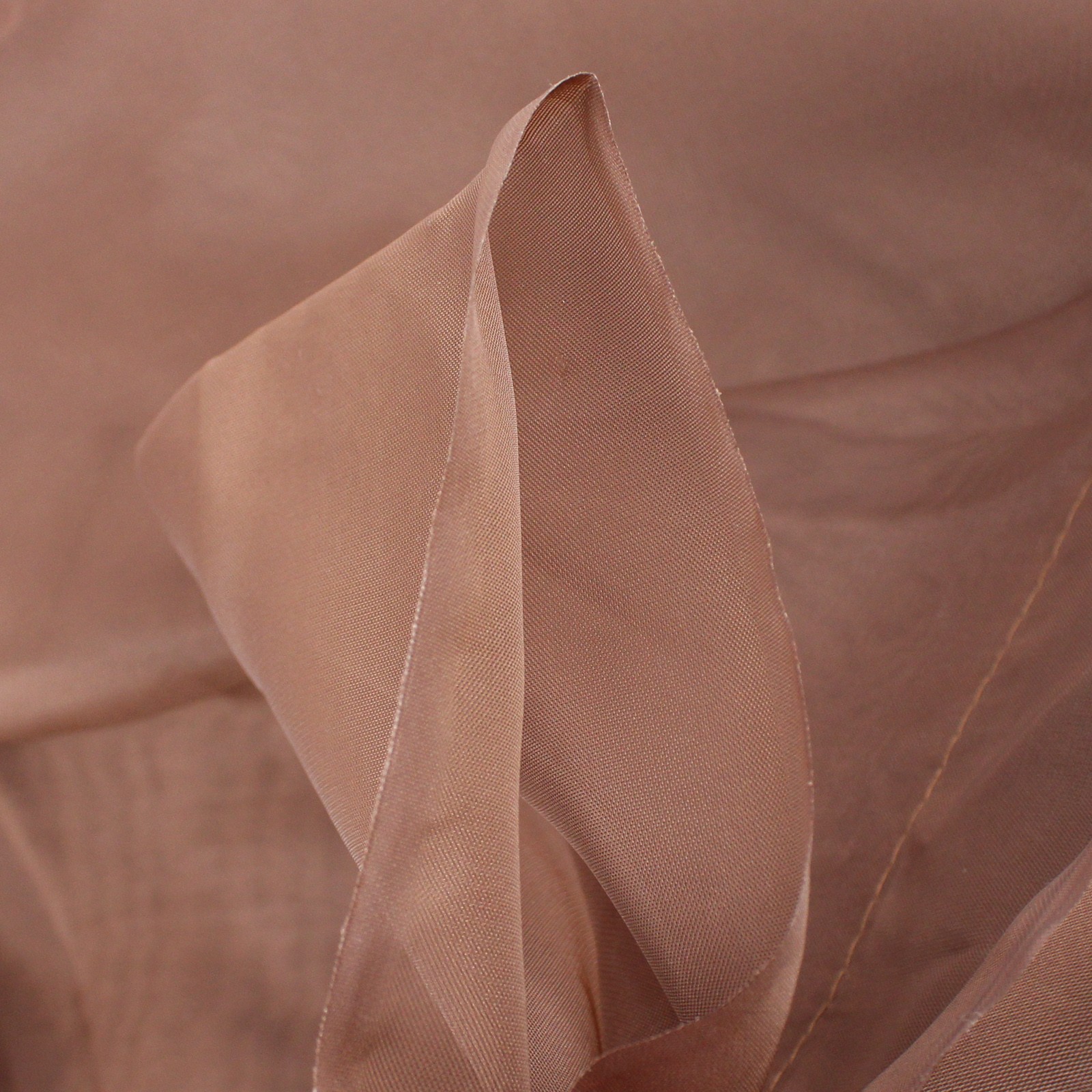 Unbranded Solid Chestnut Brown Color Sheer Curtains Simple 45″ x 60″