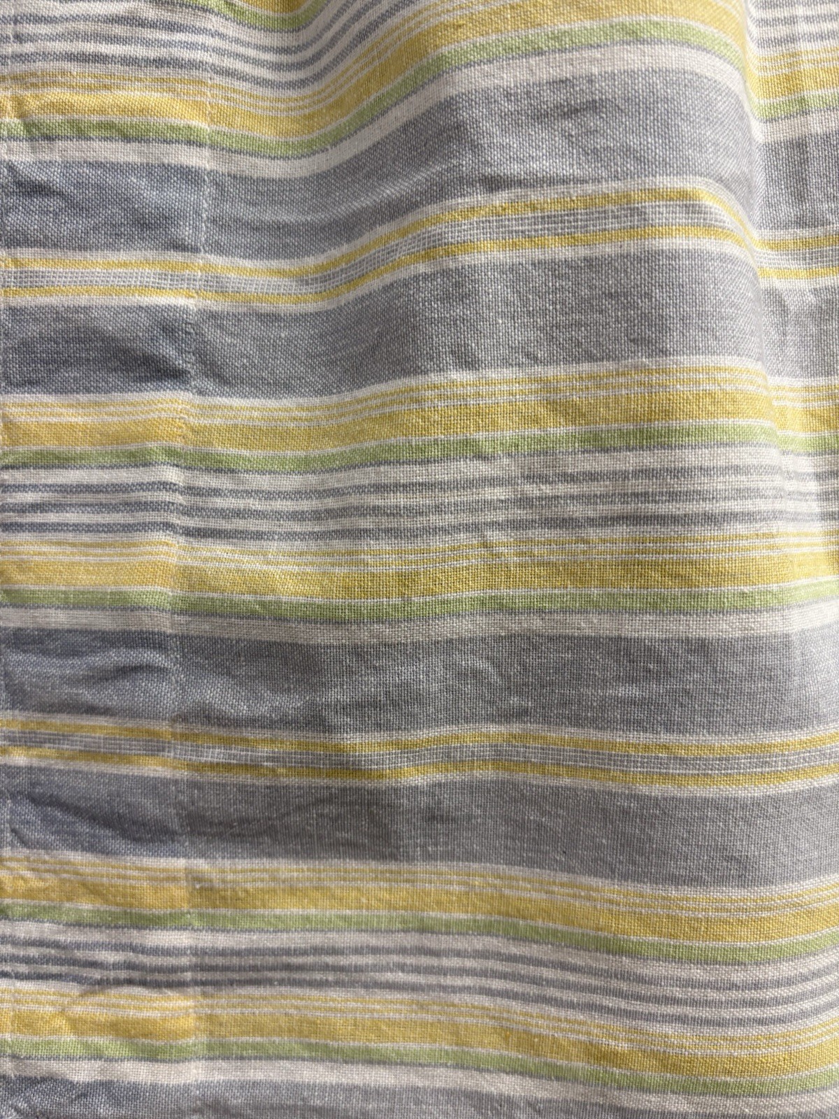 VALANCE BLUE YELLOW STRIPE 61 X 16 NAUTICAL FARMHOUSE LIGHT WEIGHT INDIA