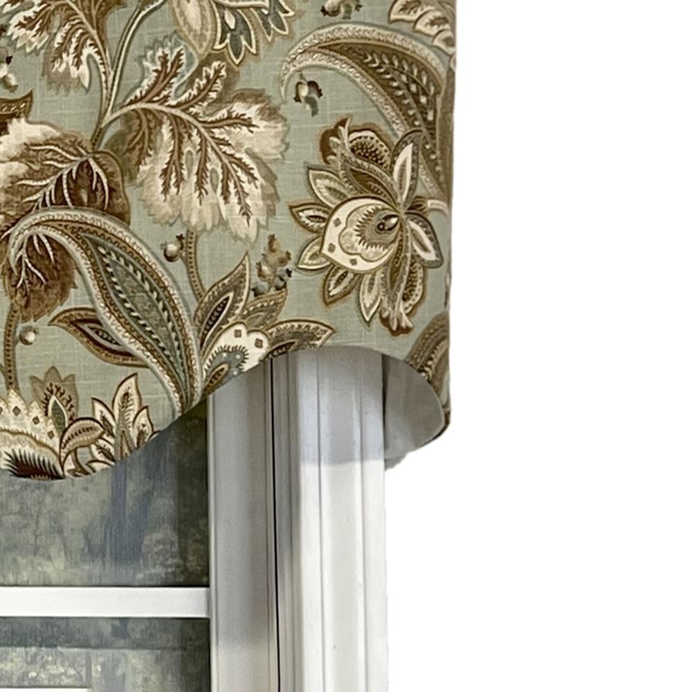 RLF Home Valdosta Regal Mist Valance Hi Quality Valance 3 Rod Pocket 50W x 17L
