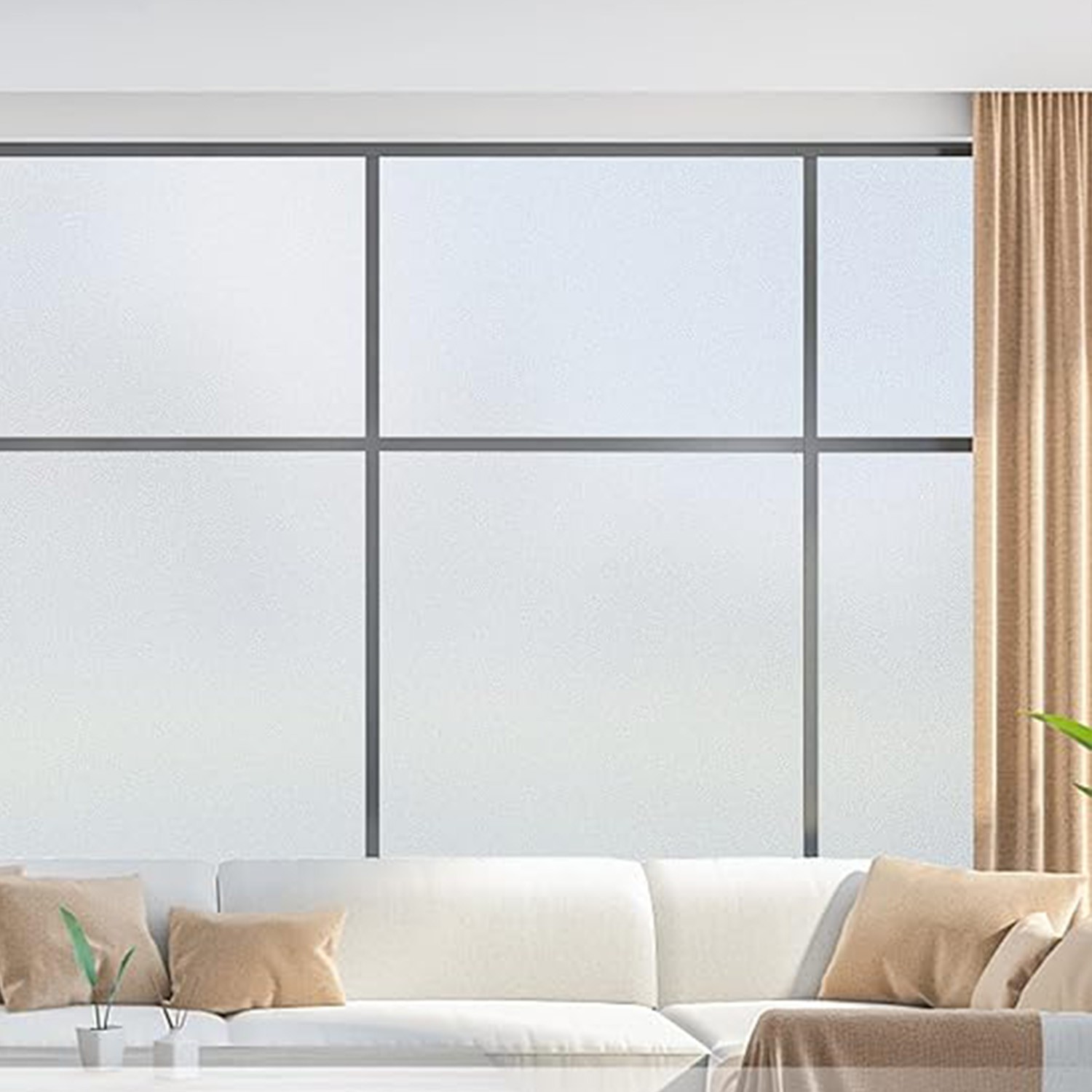 Static Cling Frosted Window Film for Office Home Bedroom Bathroom Door