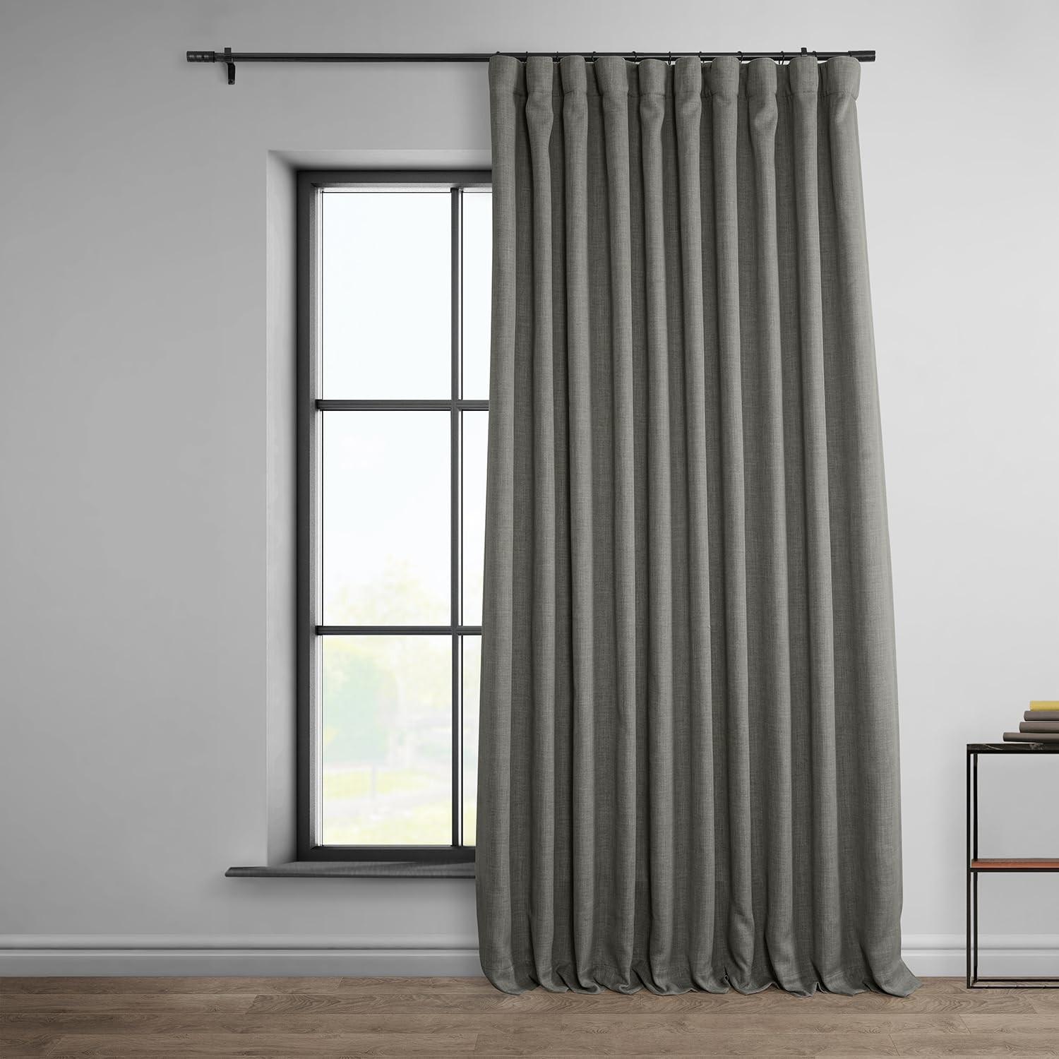 Faux Linen Blackout Curtains, 305.8cm Long, Extra Wide, Luxury Linen…