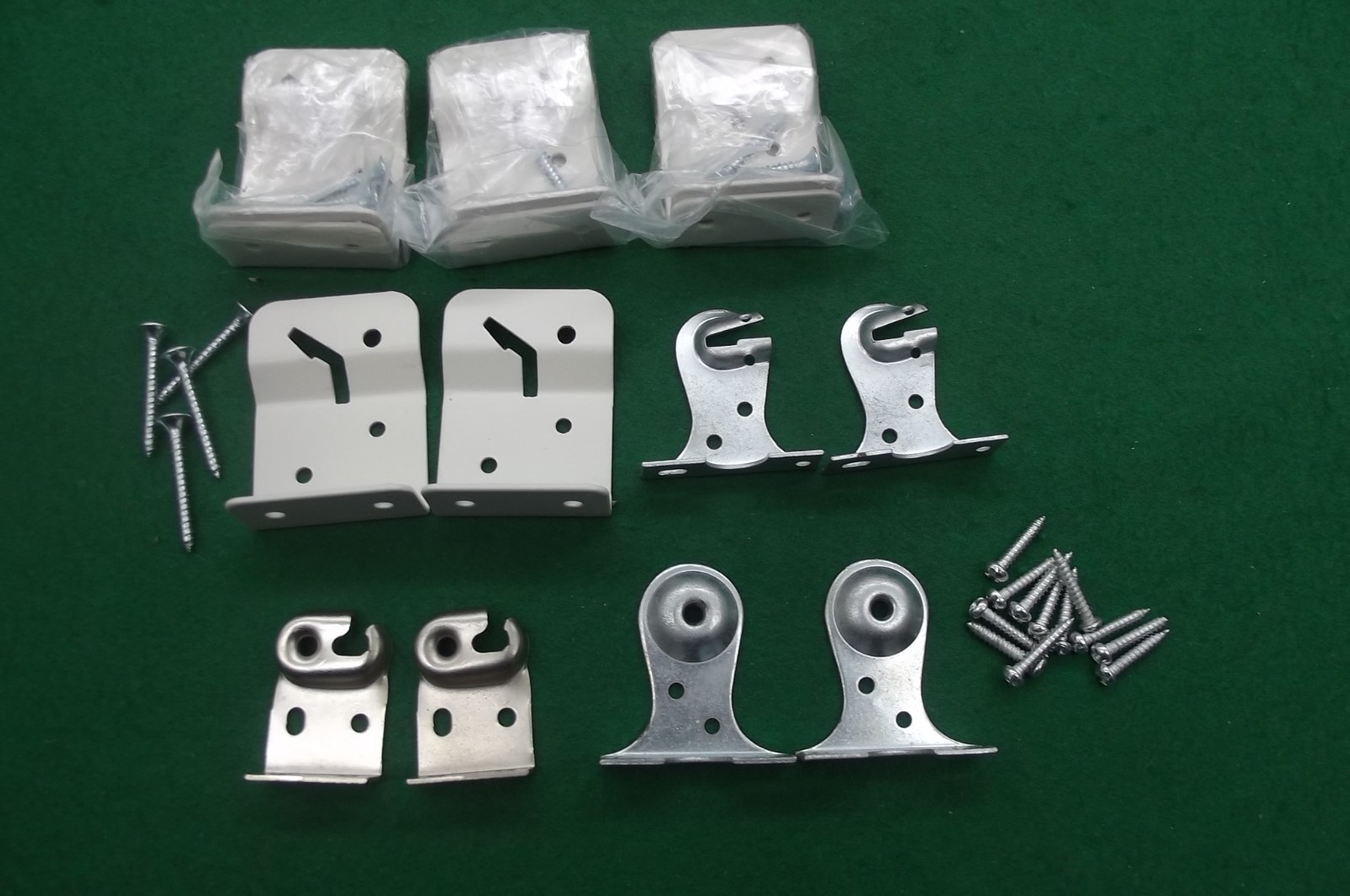 7 Sets Assortment, Roller Shade Mounting Brackets, Levolor/Kirsch See Photos New