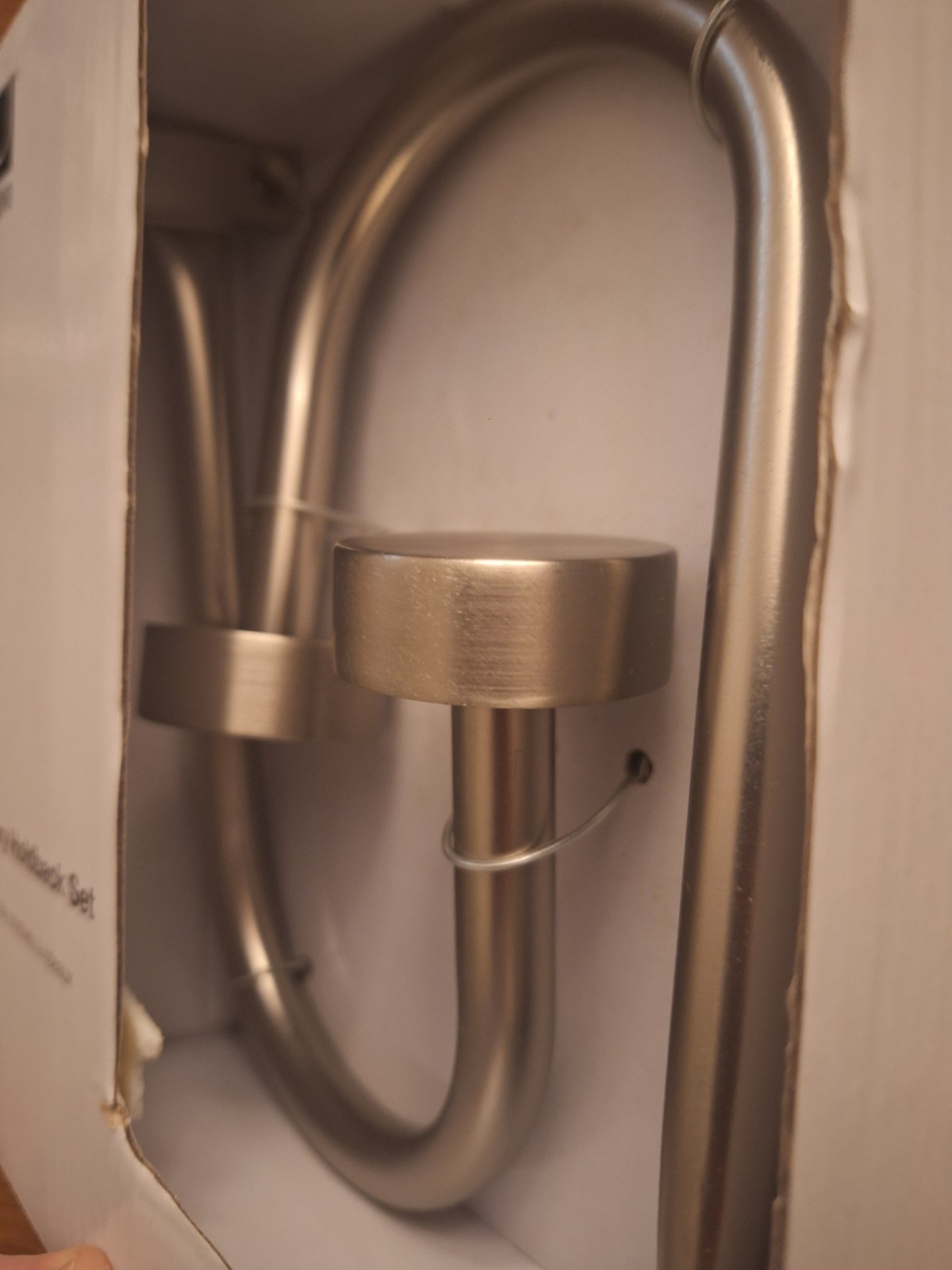 Umbra Crate&Barrel drapery holdback set includes 2 curtain tiebacks Matte Nickel