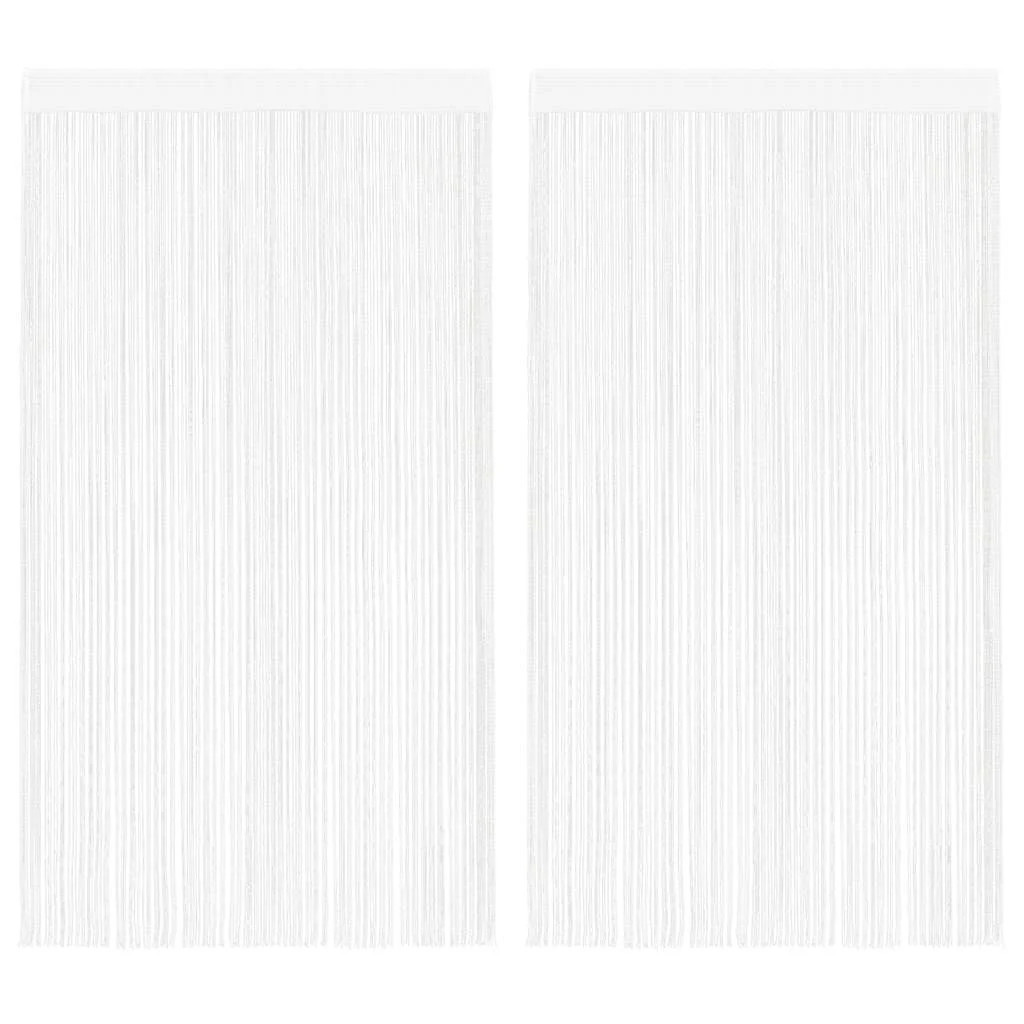 Wire curtains 2 pcs 140×250 cm white