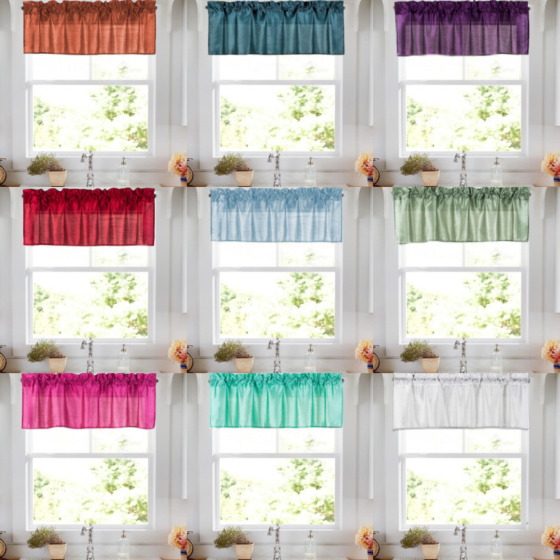 1PC STRAIGHT VALANCE SWAG semisheer WINDOW CURTAIN DRAPE 55″ W X 18″ L STYLE S18