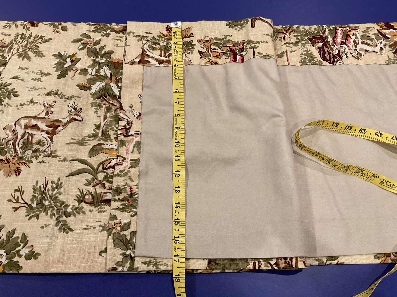 PAIR French Country Pastoral Toile Window Valances, 5.8 Yards Each, SUPER LONG