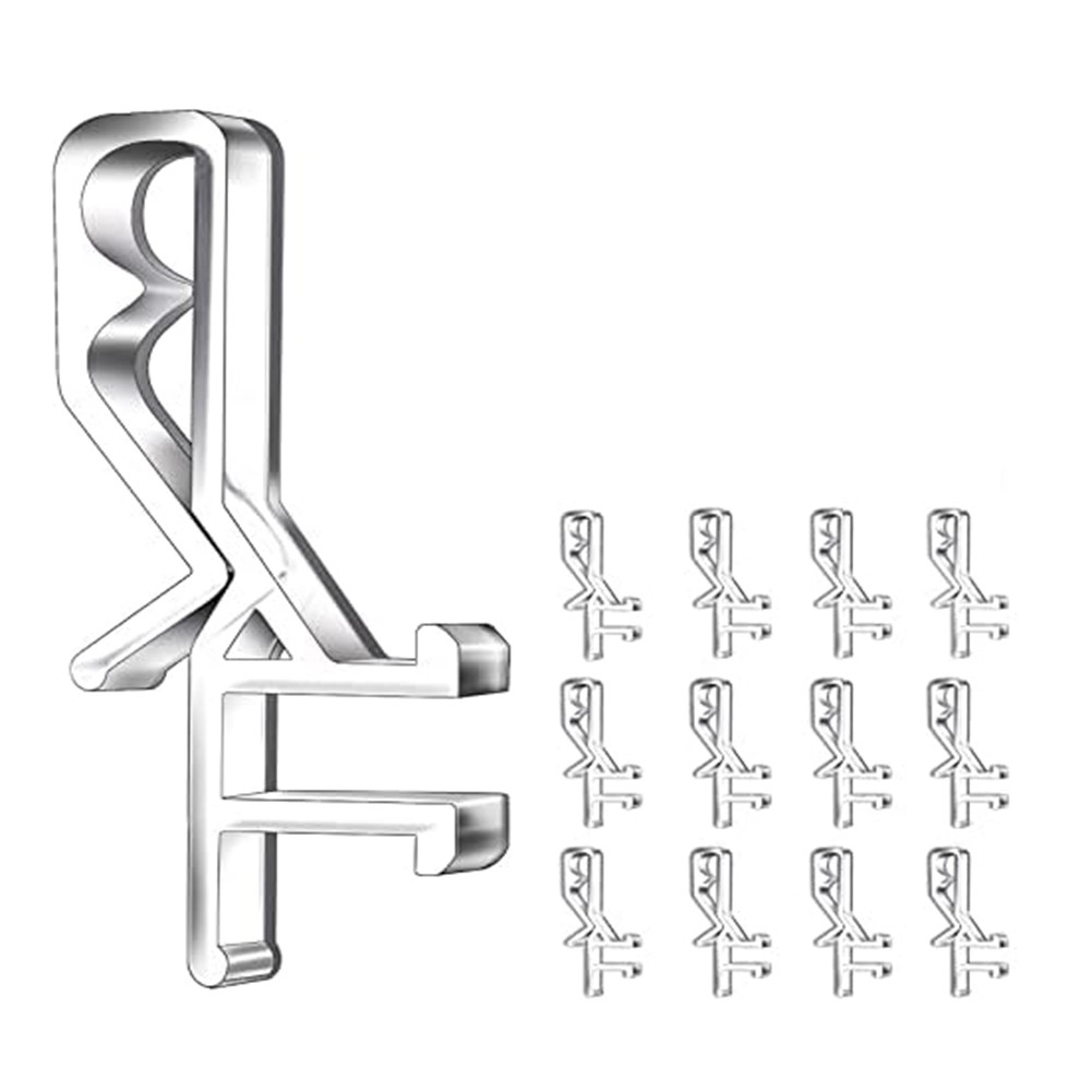 Hidden Channel Valance Clips, 1-7/8Inch Clear Plastic Valance Clips for the7201