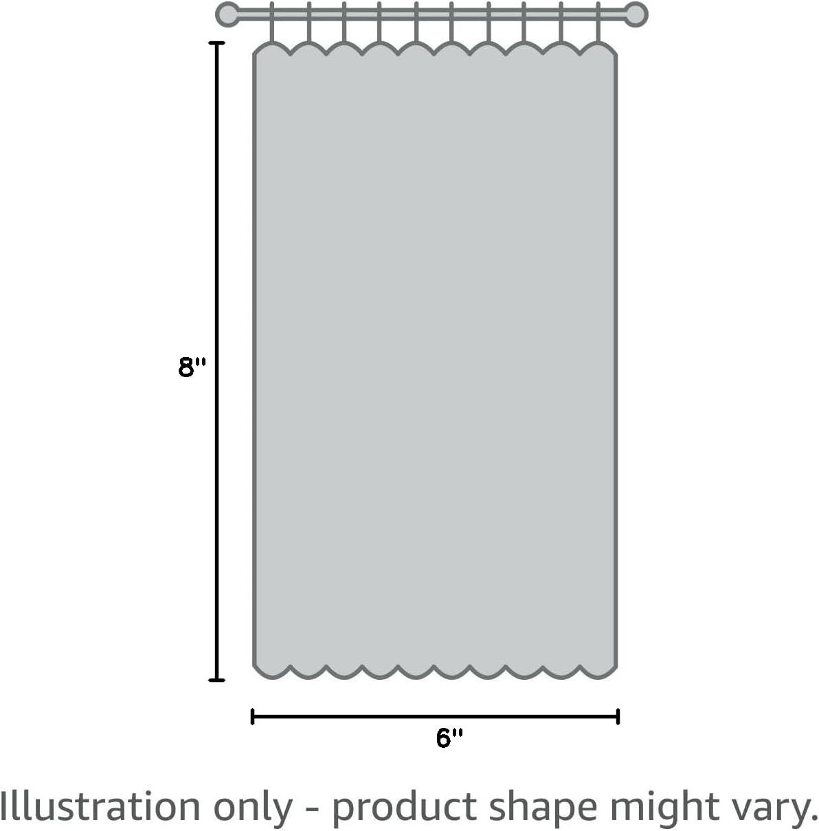 55″ x 84″ Embroidered Curtain Panel With Valance Lined Drapes Brown