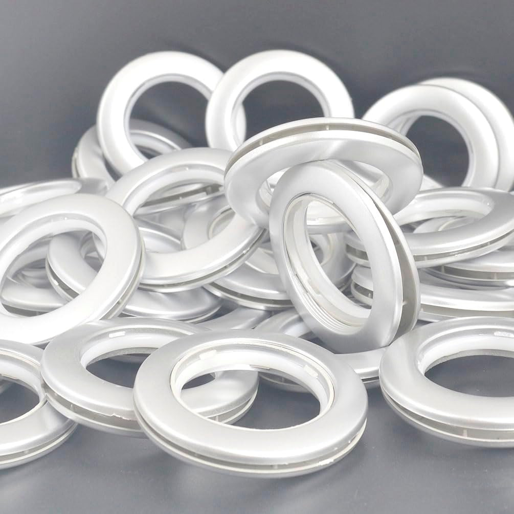 32 Pack Curtain Grommet Plastic Eyelet Rings Inner Diameter 1-9/16″(40Mm) Curtai