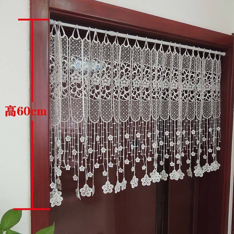 Crochet Door Curtain Lace Veil White 100 120 150 200 250 300 cm