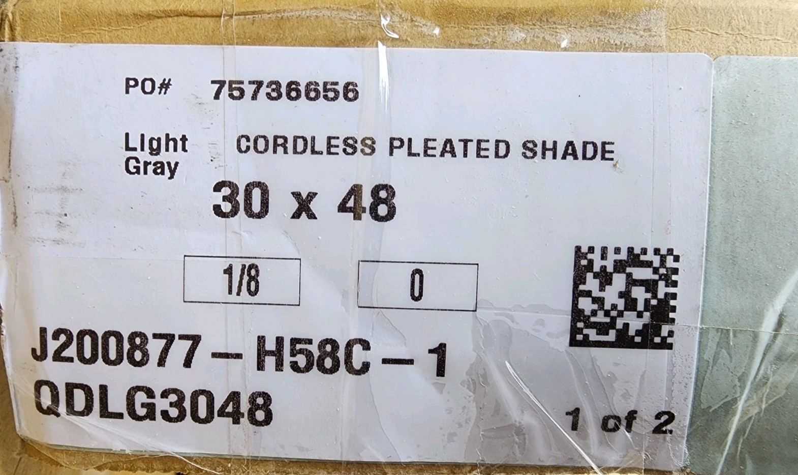 StyleWell 30 X 48 Gray Cordless Light Filtering Polyester Pleated Shades