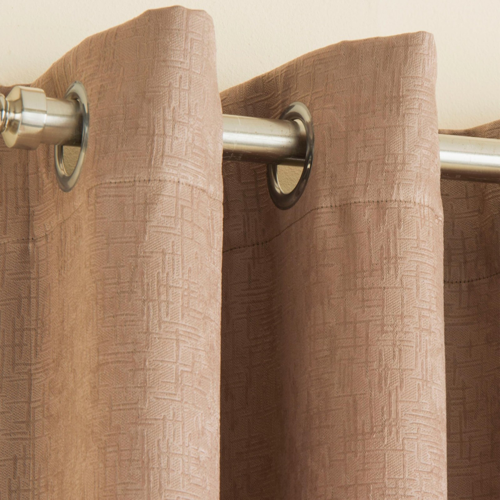 Vogue Thermal Eyelet Curtain, Slat/Natural, Width 117cm x Length 137cm
