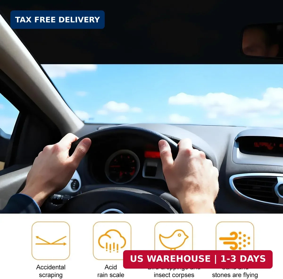 Car Windshield Tint Strip, 5% VLT Vehicle Front Windscreen Sun Visor Strip for U