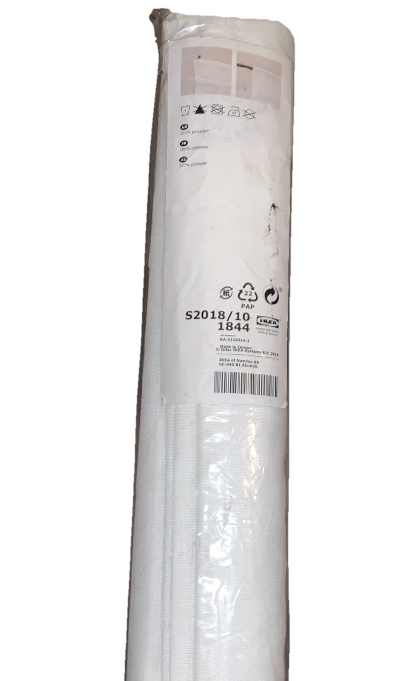 Ikea RINGBLOMMA Privacy Blind Shade White 34” x 63” NEW 704.385.16