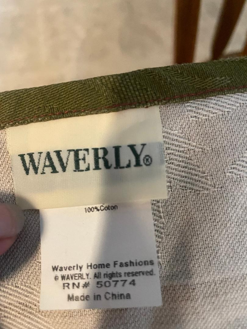 3 Waverly Villa Carlottta Cabernet Window Valances~Red/Green/Flowers/Stripes