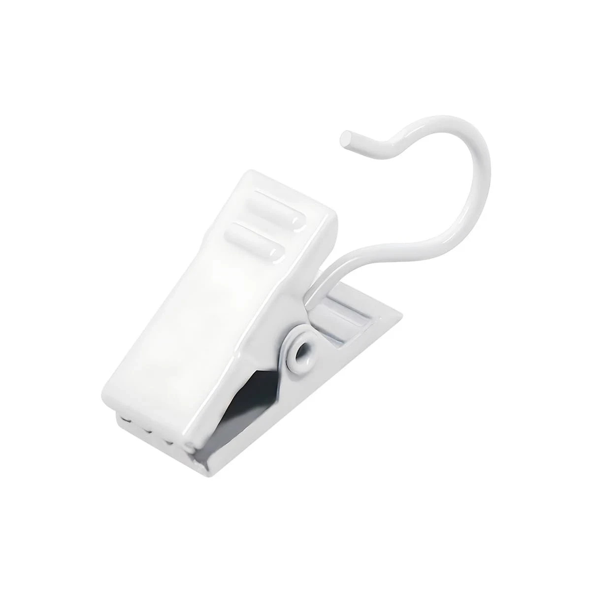 White Curtain Clips Hooks – 100 Pack Small Stainless Steel Metal String Party…