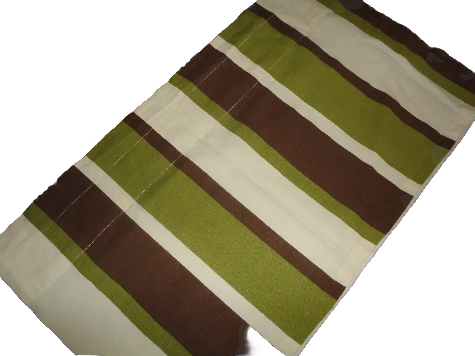 ROSE TREE BELCLAIRE LARGE GREEN BROWN & IVORY (1) LINED TAILORED VALANCE 78 X 18
