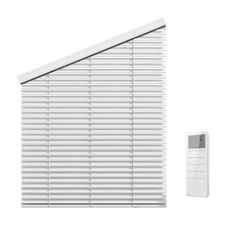 Triangle Blinds Irregular Trapezoid Venetian Wood Blinds Customize KARLLEO-US25
