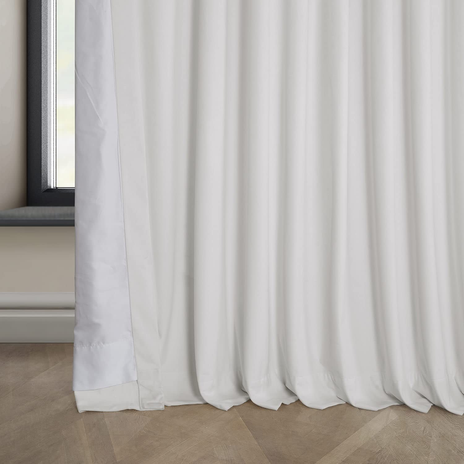 Heritage Plush Velvet Curtains 120 Inches Long Room Darkening Curtains for Be…