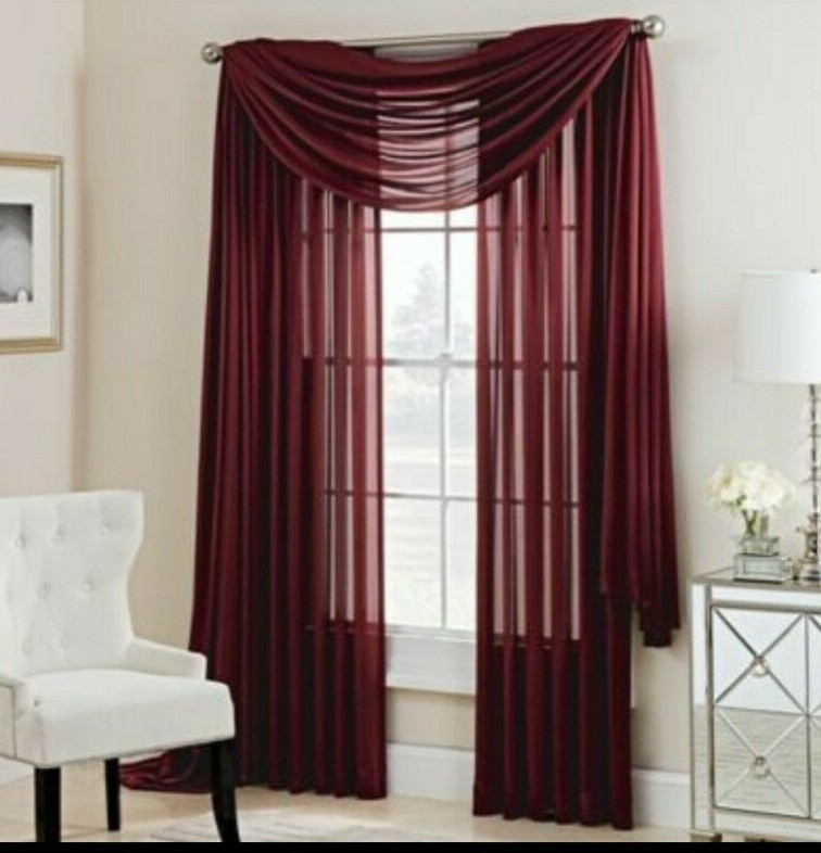 Charlotte 216-Inch Window Scarf Valance in Spice