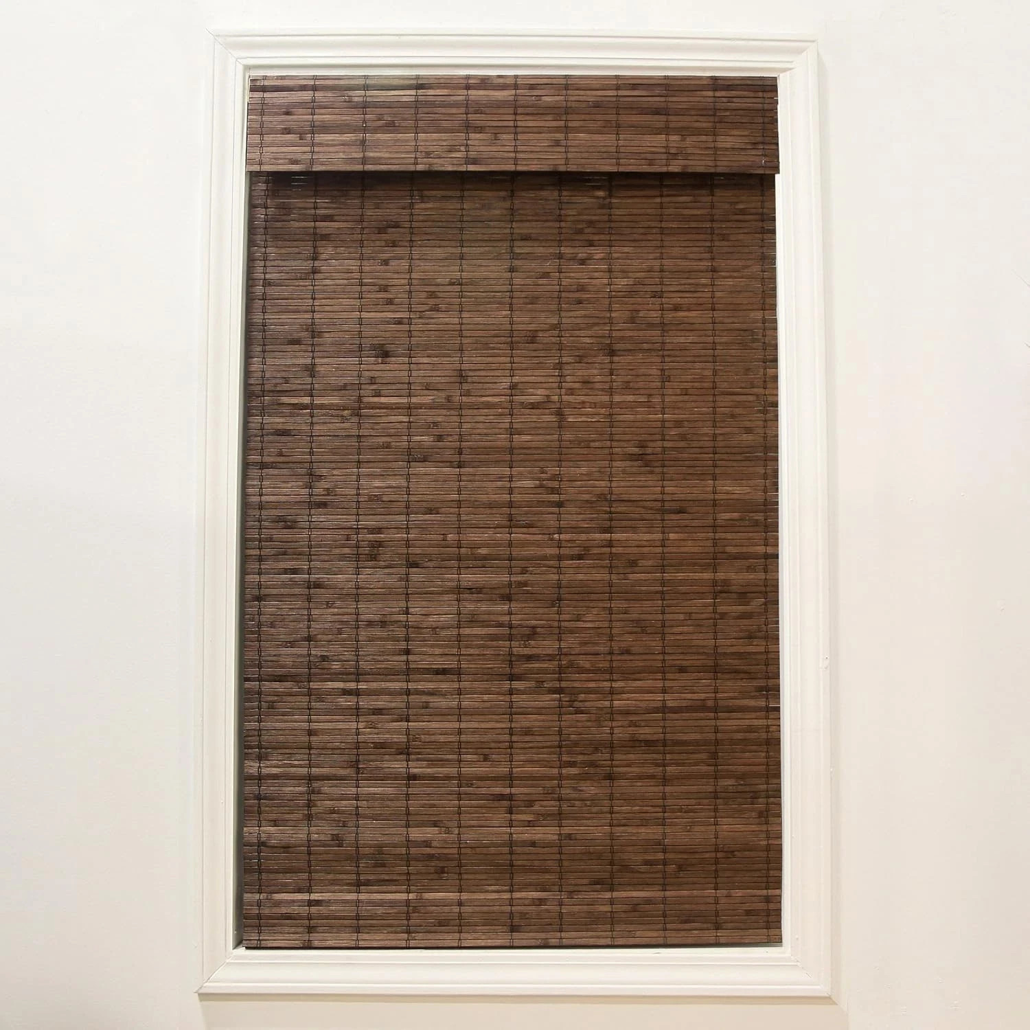 Cordless Bamboo Roman Shades for Windows – Flatstick Bamboo Blinds for Semi-P…
