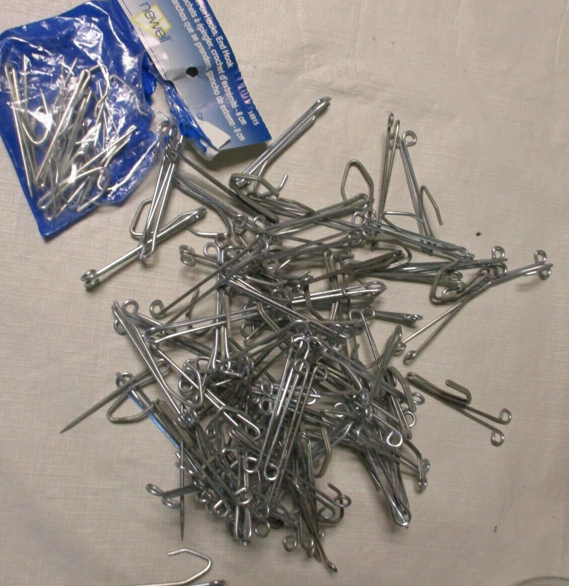 3” Slip in Drapery Curtain Rod Hooks Metal 2 Prong Pocket Pleat Hanger – 70+ pcs