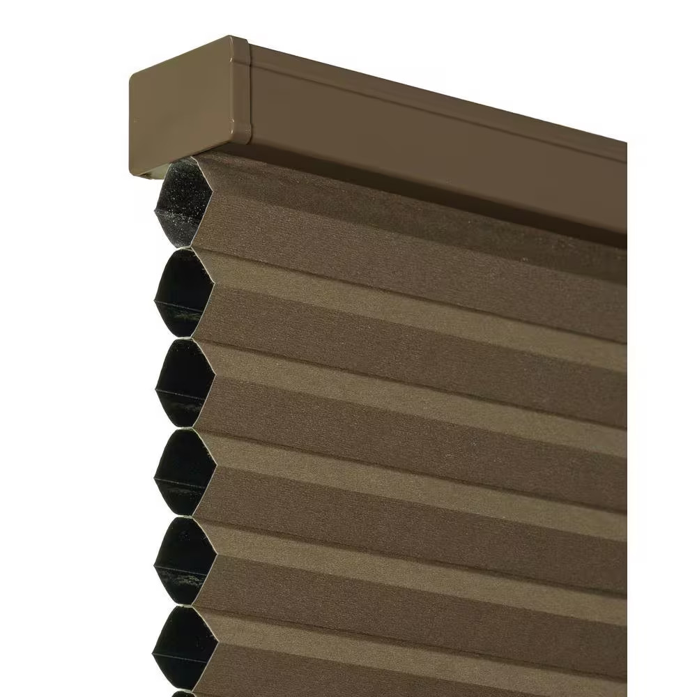 Cut-To-Size Barnwood Cordless Blackout Insulating Polyester Cellular Shade 34 In