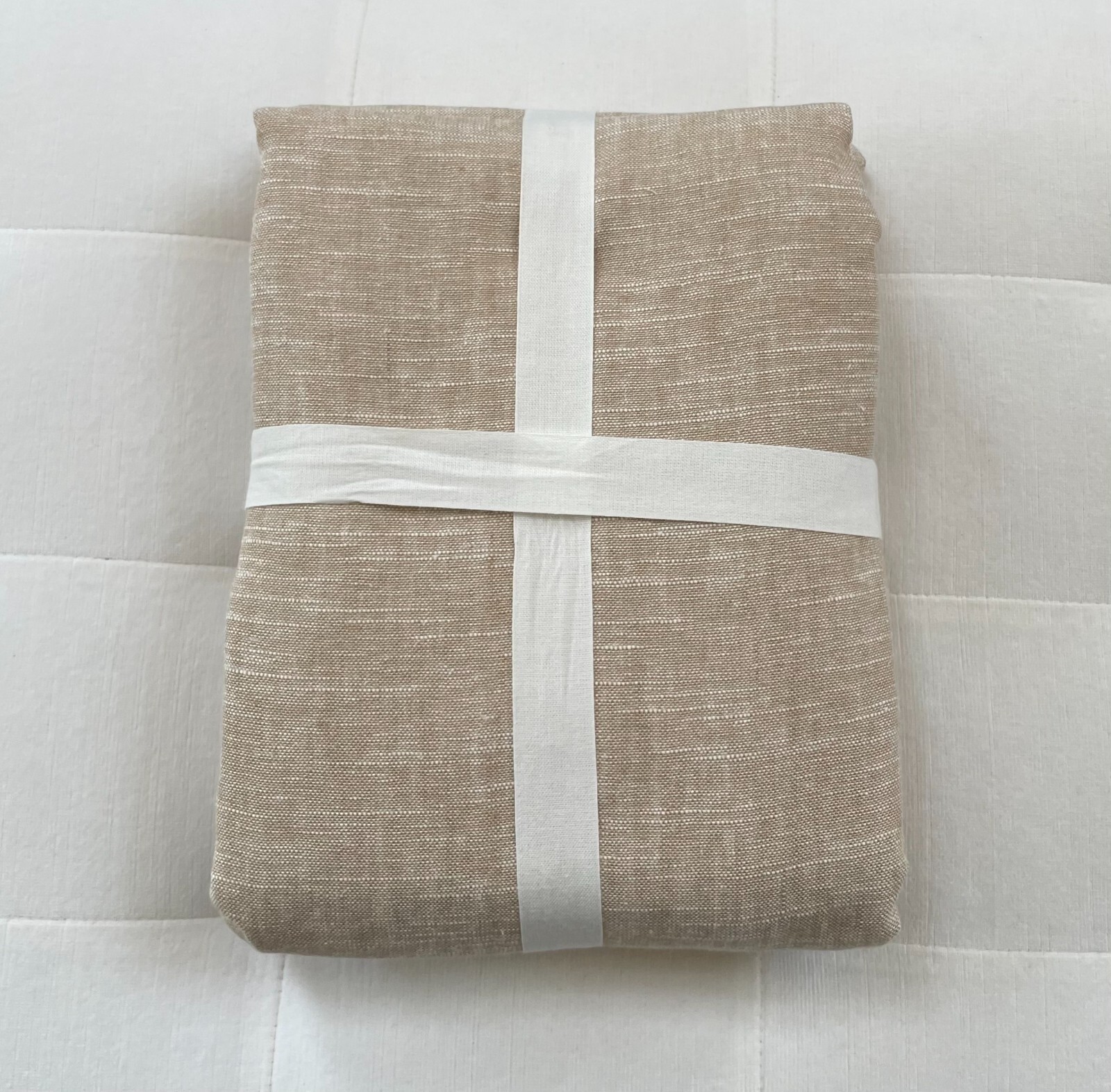 Pottery Barn EMERY GROMMET Pole Top Cotton Lining Drape 50 x 96″ One Oatmeal NIP